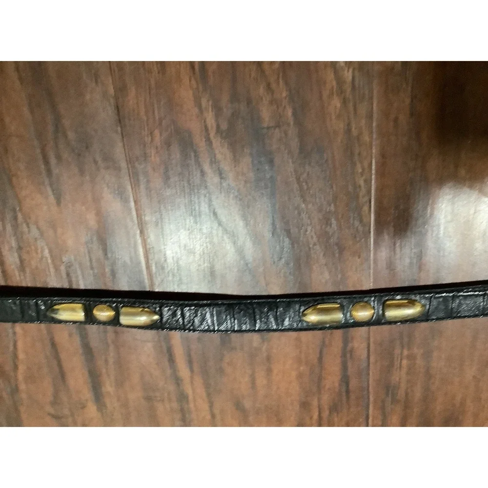 BB SIMON BLACK Skinny  LEATHER BELT -